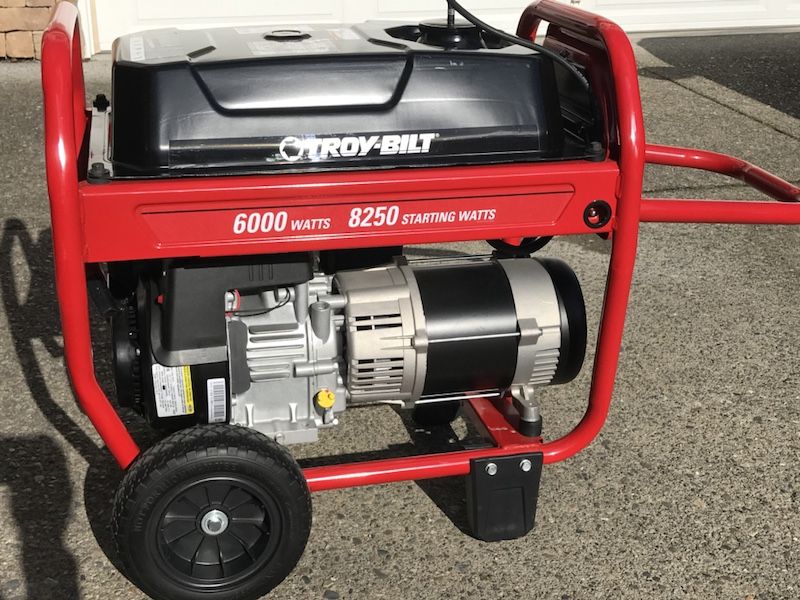 Troy-Bilt 6000 Running Watts Portable Generator with 8250 Starting Watts