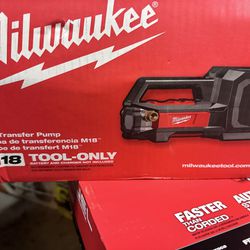 Milwauke M18 Pump Tool Only Open Box Works Great 