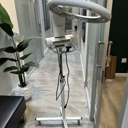 SalonPro Orbiting Halo Infrared Hair Color Processor & Dryer – Rolling Base, White