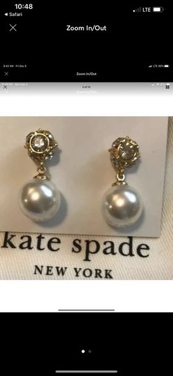 Kate spade earrings pearl new