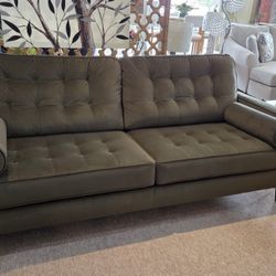 Mid-Century Modern Green Sofa
