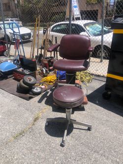 Pedicure/hairdressers  chair and stool