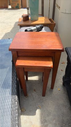 Wooden Nesting Side Tables