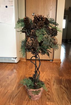 Rustic pine cone tree