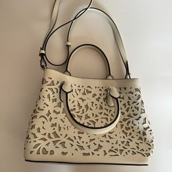 Ralph Lauren White Leather Handbag 