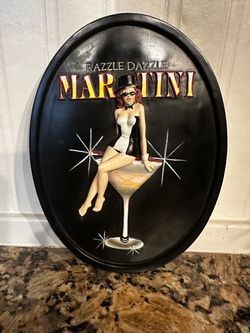 Vintage Razzle Dazzle Martini Wall Decor