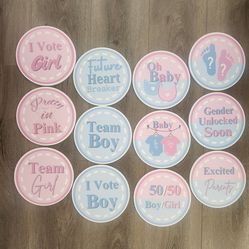 Gender Reveal Photobooth Props