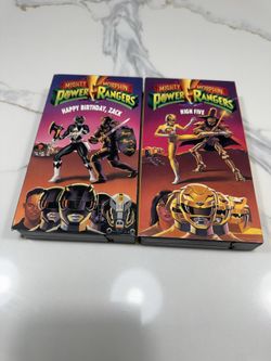 Vintage Mighty Morphin Power Rangers VHS Lot Happy Birthday Zack High Five 1990s