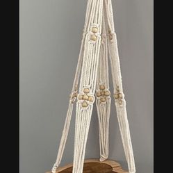 Macrame Hanging Wood Plant Holder