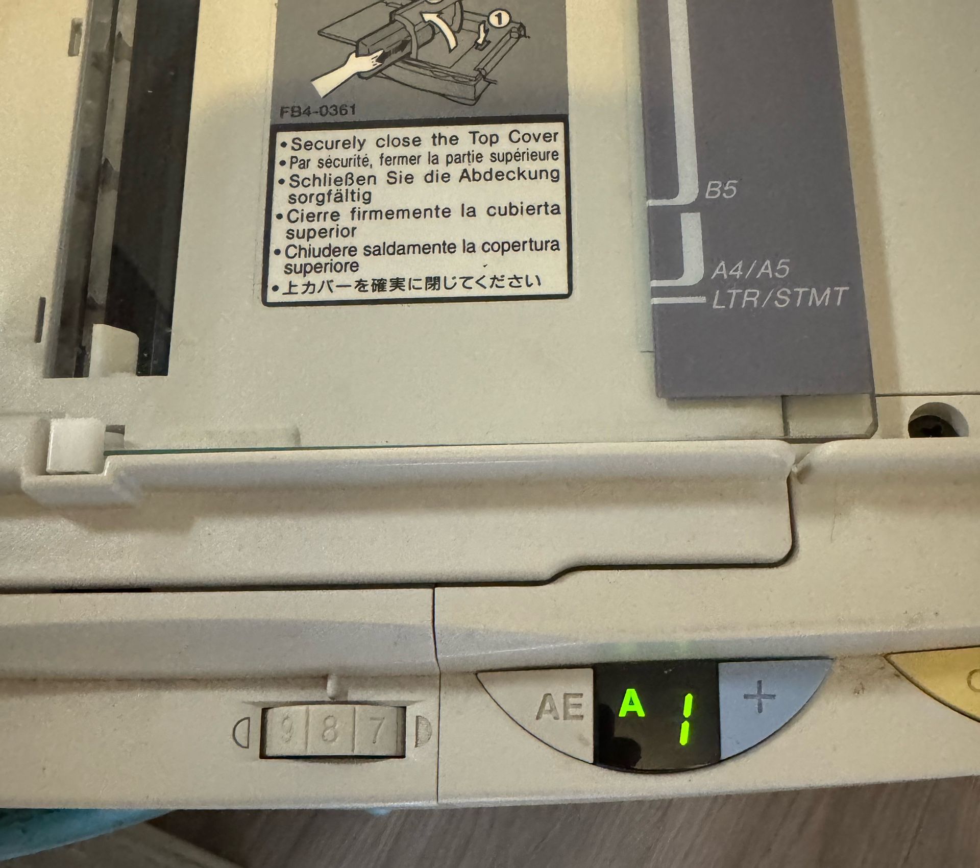 Canon PC 420 Copier Laser Printer F135000 Vintage Powers On