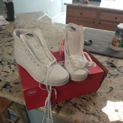 High White Vans, Size 10.5 M, 12 W
