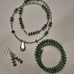 Handmade Turquoise beaded necklace set