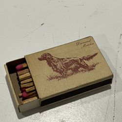 Rare Vintage Matchbook Box Diamond Dog Bird 1952 Illustrations Animal