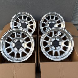 17” INCH RACELINE ROGUE MACHINED CLEAR COAT OFF ROAD POLISHED WHEELS/RIMS 6x5.5 6x139.7 