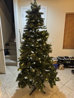 8 ft Pre Lit Multi Function Christmas Tree