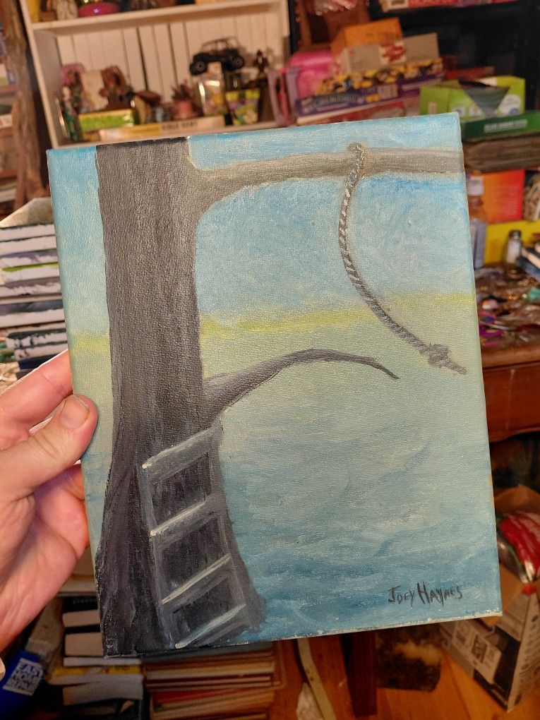 Tranquil Tree And Rope Oil Painting Canvas Art