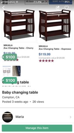 Changing table