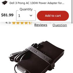 Laptop Charger DELL - 3 Prong 130 W 