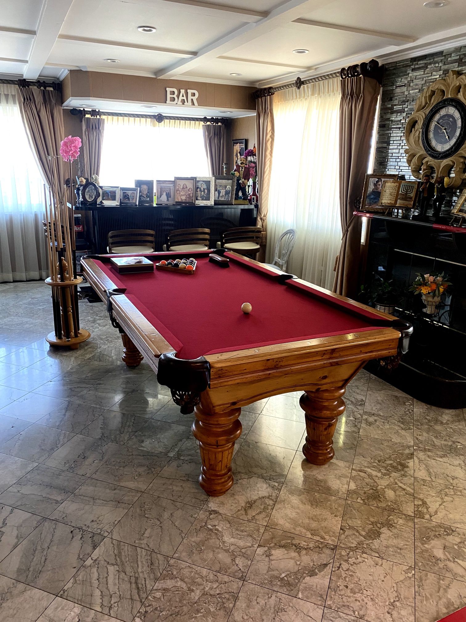 High Quality Pool Table Real Wood Golden West Billiard