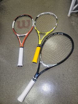3 tennis Rackets