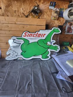 Sinclair Dino Gasoline Reproduction Advertising Sign 24"×14"