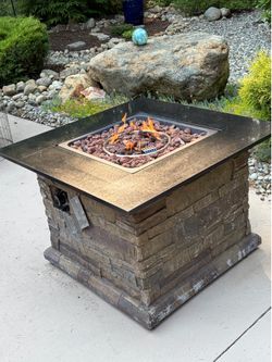 New square fire pit