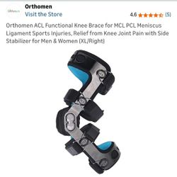 Functional Knee Brace For ACL, MCL, PCL With Side Stabilizer...right Leg Size xl