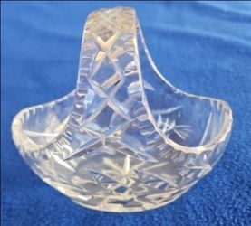 Cut Crystal Glass Basket