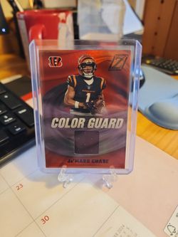 Jamarr Chase Color Guard Jersey Card Panini