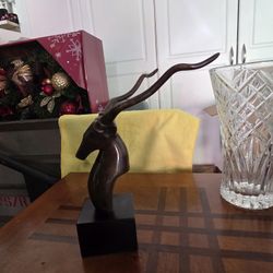 Brass Antelope Sculpture