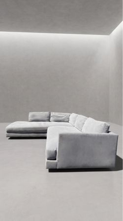 West Elm Grey Haven 2-Piece Bumper Chaise Sectional