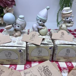 Rare “CROWNS” Marking – Vintage 1984 Precious Moments Clown Figurines w/ Box & Tag