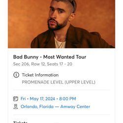 Bad Bunny Concert Tickets