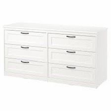 IKEA SONGESAND 6-drawer dresser, white
