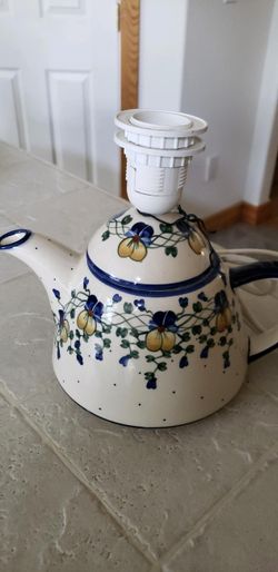 Vintage teapot lamp Polish