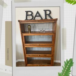 Vintage Barrister Bookcase/ Bar/Storage Cabinet 