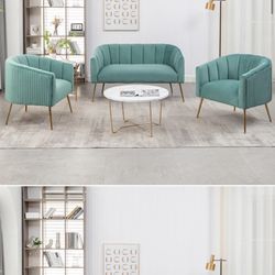 3-Piece Sofa Set – Modern Living Room Furniture, Like New