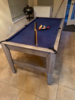 Mini Pool Table with Balls and Cue