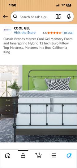 Mercer cool gel mattress w/pillow top