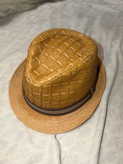 Woven Straw Fedora Hat