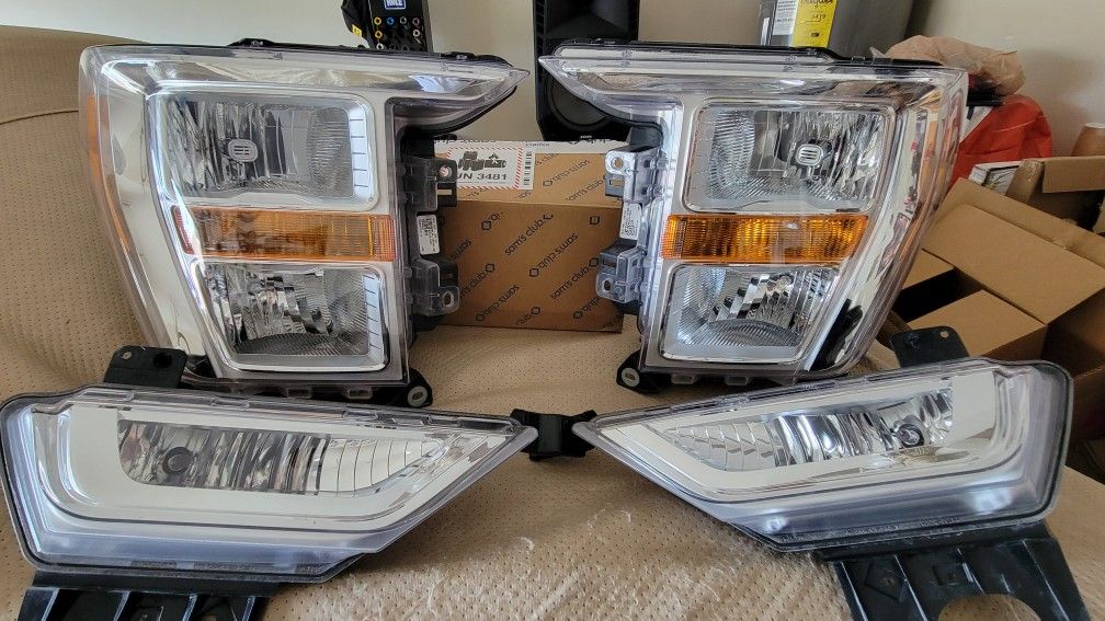 2022 FORD F150 OEM HEADLIGHTS & FOG LIGHTS