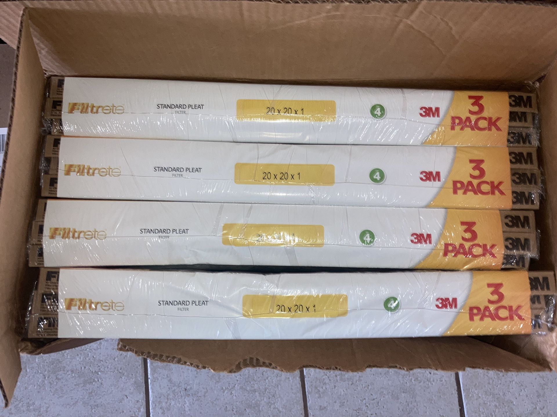 Brand New 3M Air Filters - 20x20 - 4 packs of 3