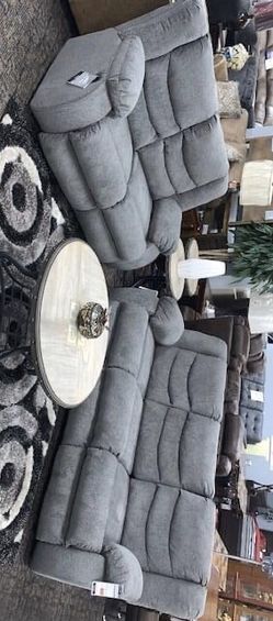 Ashley Stars 🌟 Tulen Gray Reclining Living Room Set Sofa and Loveseat