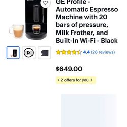 Profile Automatic Espresso Machine And Brother