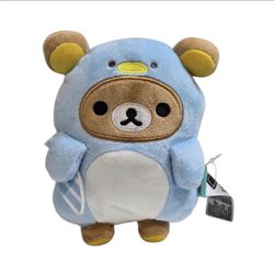 2024 San-X Rilakkuma Penguin Suit Plush 6" Stuffed Animal Bear Japanese Kawaii
