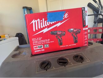 Milwaukee M12 2-Tool Combo Kit — Drill/Driver + Impact Driver (2494-22) — NEW, 2 Batteries