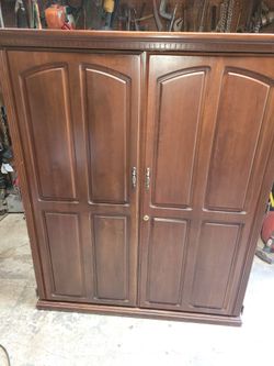 Walnut Computer Cabinet