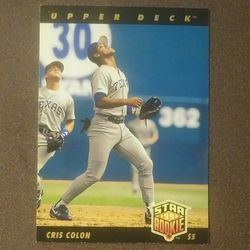 1993 Upper Deck Cris Colon #14 Star Rookie RC Baseball Card Vintage Collectible Sports MLB