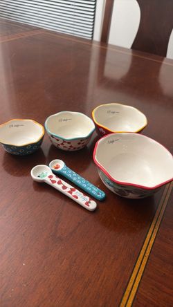Ceramic Measuring Cups and Spoons Set