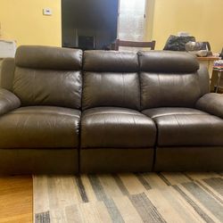 Leather Couch Recliner 